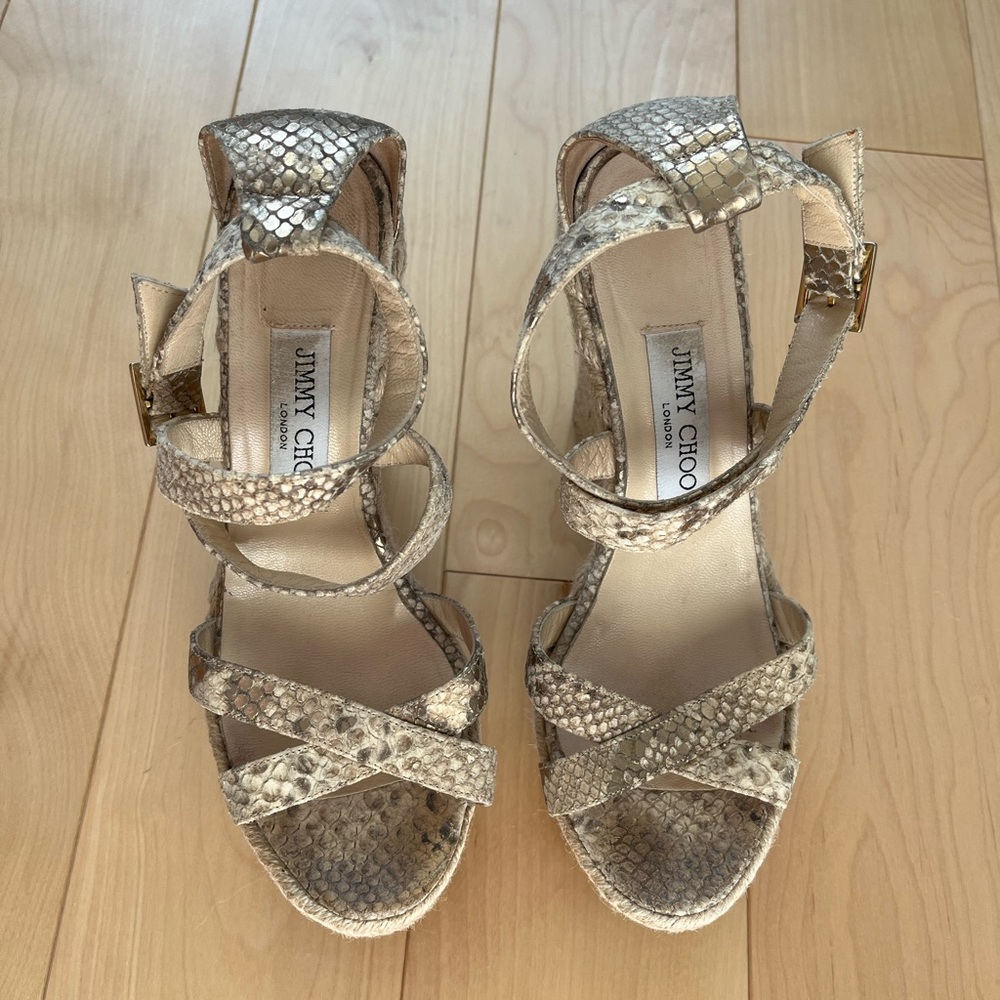 Jimmy Choo Snakeskin Espadrilles